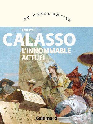cover image of L'innommable actuel